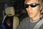 Sun glasses in a car