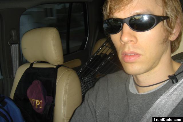 Sun glasses in a car