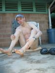 Stretching in a speedo