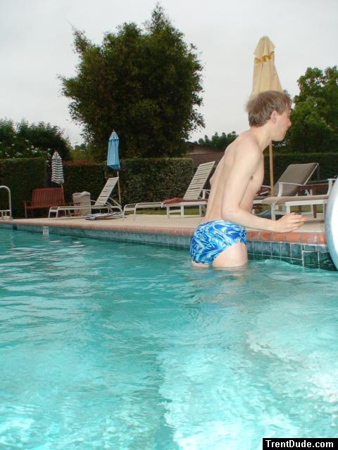 did he steal his mom's bikini again? (rear)