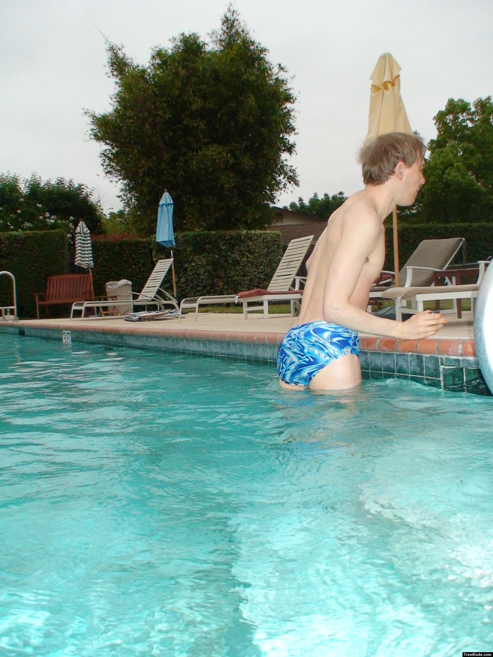did he steal his mom's bikini again? (rear)