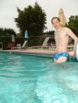 blue Speedo with fashion splash pattern