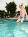 blue Speedo with fashion splash pattern (best)
