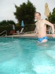 blue Speedo with fashion splash pattern