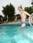 blue Speedo with fashion splash pattern (best)