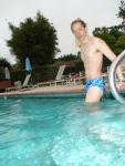 blue Speedo with fashion splash pattern