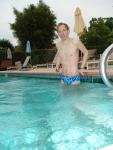 cold - blue Speedo with fashion splash pattern