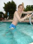 blue Speedo with fashion splash pattern