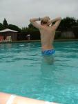 stretching in a new Speedo