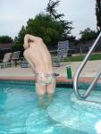 The back size says "Be Lucky" - GREEN MOOD SWIMSUIT - by Ami Sanzuri (size M)