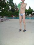 Ami Sanzuri love letter brief at the pool