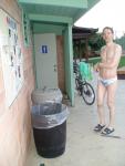 two trash cans and Love letter brief from Ami Sanzuri
