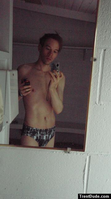 dude in a Nike geo block swim brief (best)