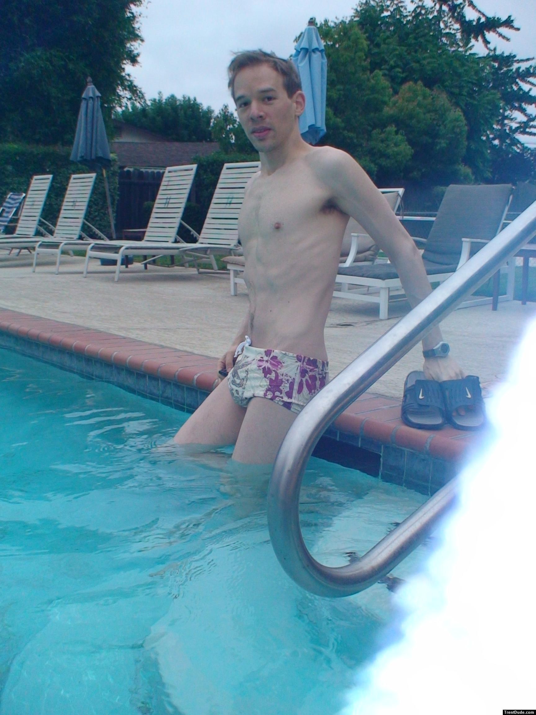 Mexicano swim brief from Ami Sanzuri.com (holding Nike slippers)