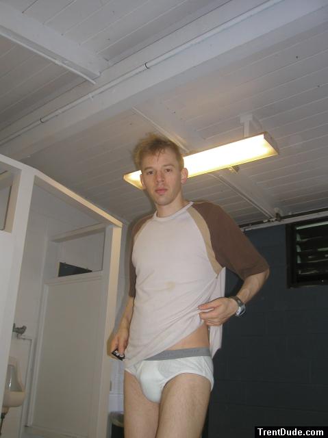 TIghtey whitey in the locker room