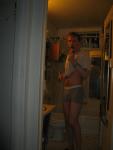 yawning in grey broxer briefs