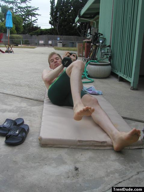 Feet, Nike swim jammer, weights
