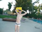armpits,and a kickboard