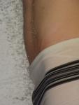 white square leg speedo close up
