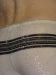 white square leg swim brief close up (rear)