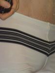 white square leg swim brief close up (front)