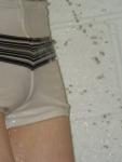 white square leg swim brief close up (front)