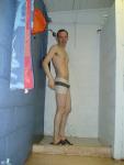 Sagging in a white speedo
