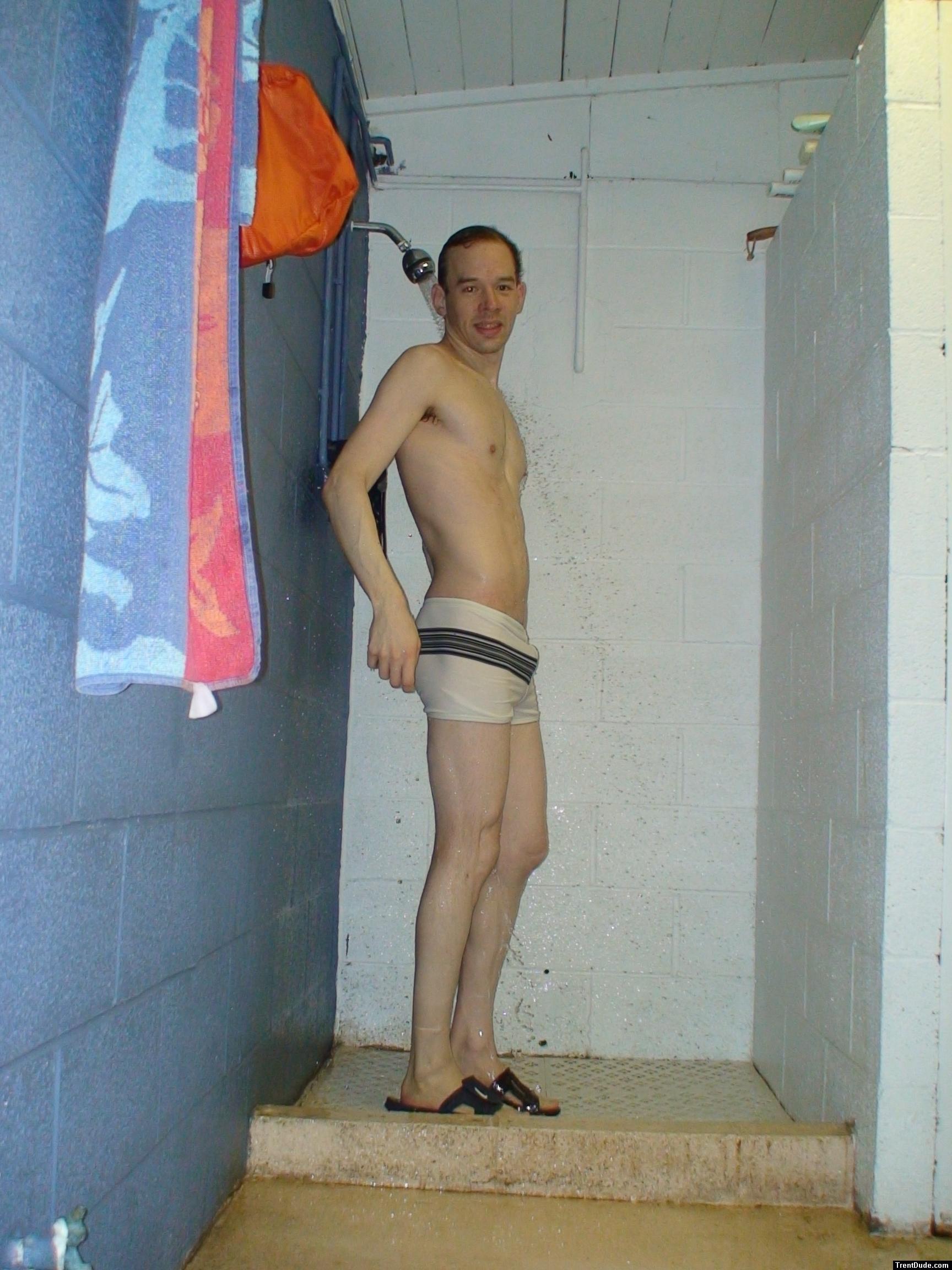 Sagging in a white speedo