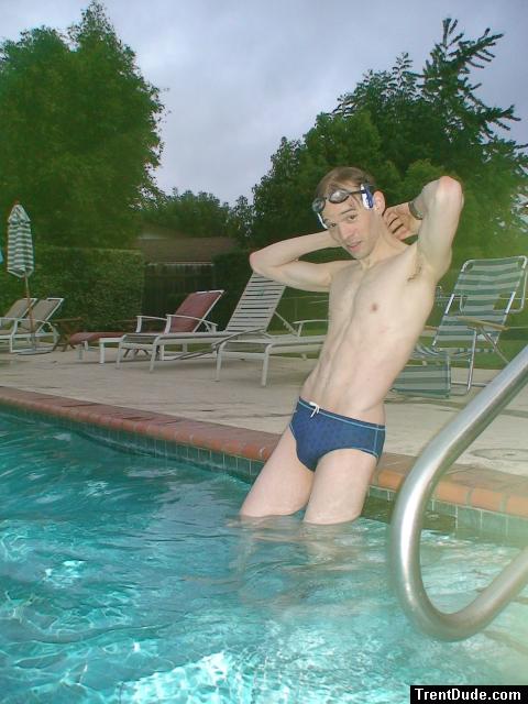 Swimmer stretching in Speedo Fastskin Royal Blue brief from speedousa.com