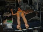 In the bed with grey Tommy Hilfiger briefs