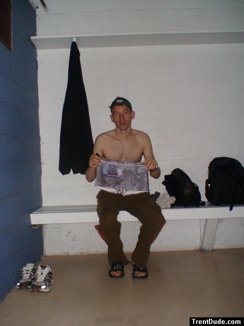 showing his new Pirates swimsuit