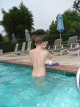The suit is too big to swim fast in