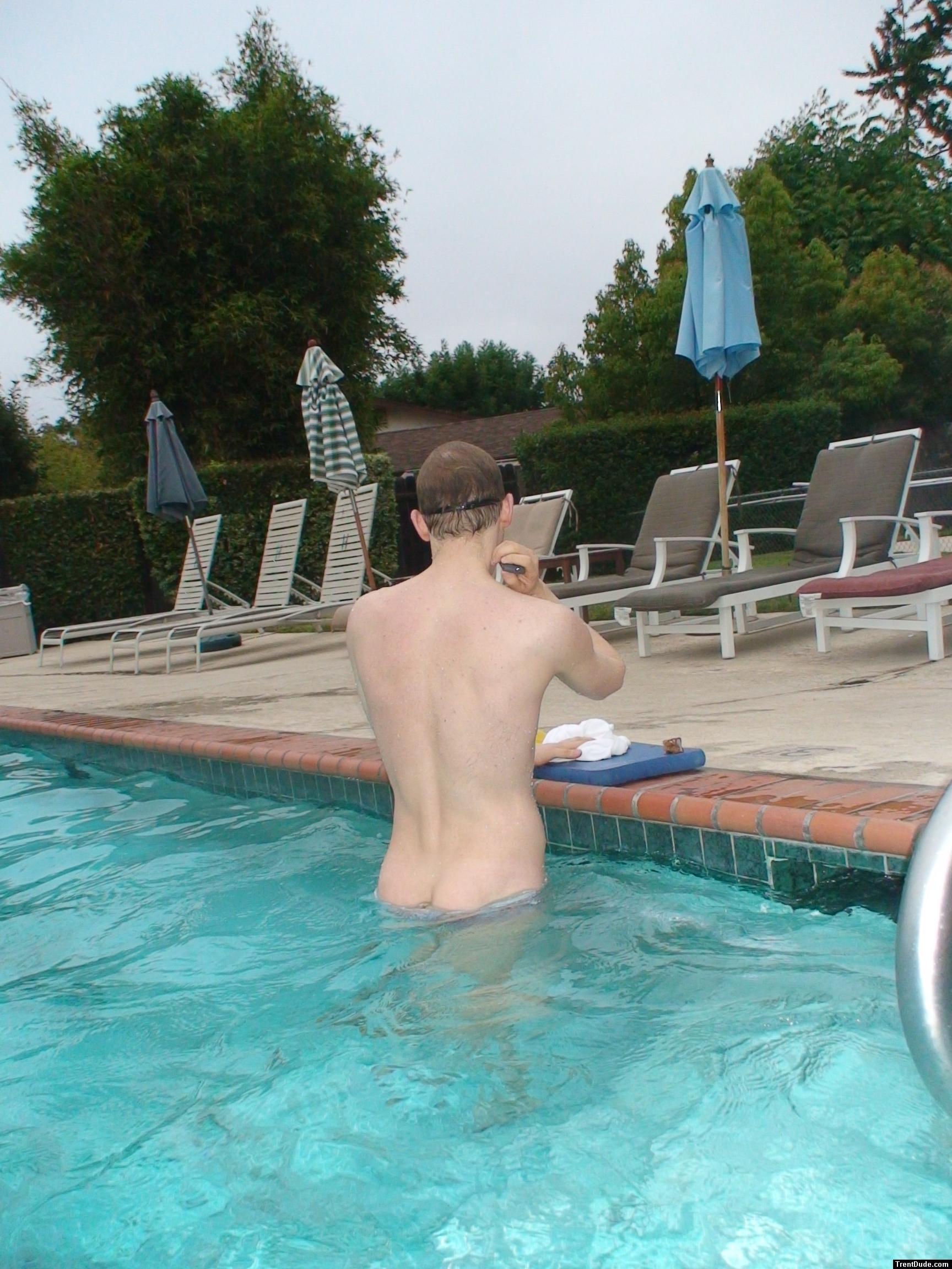 The suit is too big to swim fast in