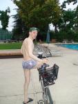 Pirates swimsuit by designer Ami Sanzuri, and Specialized bike