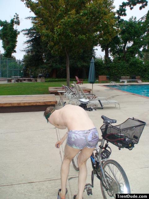 checking the bike
