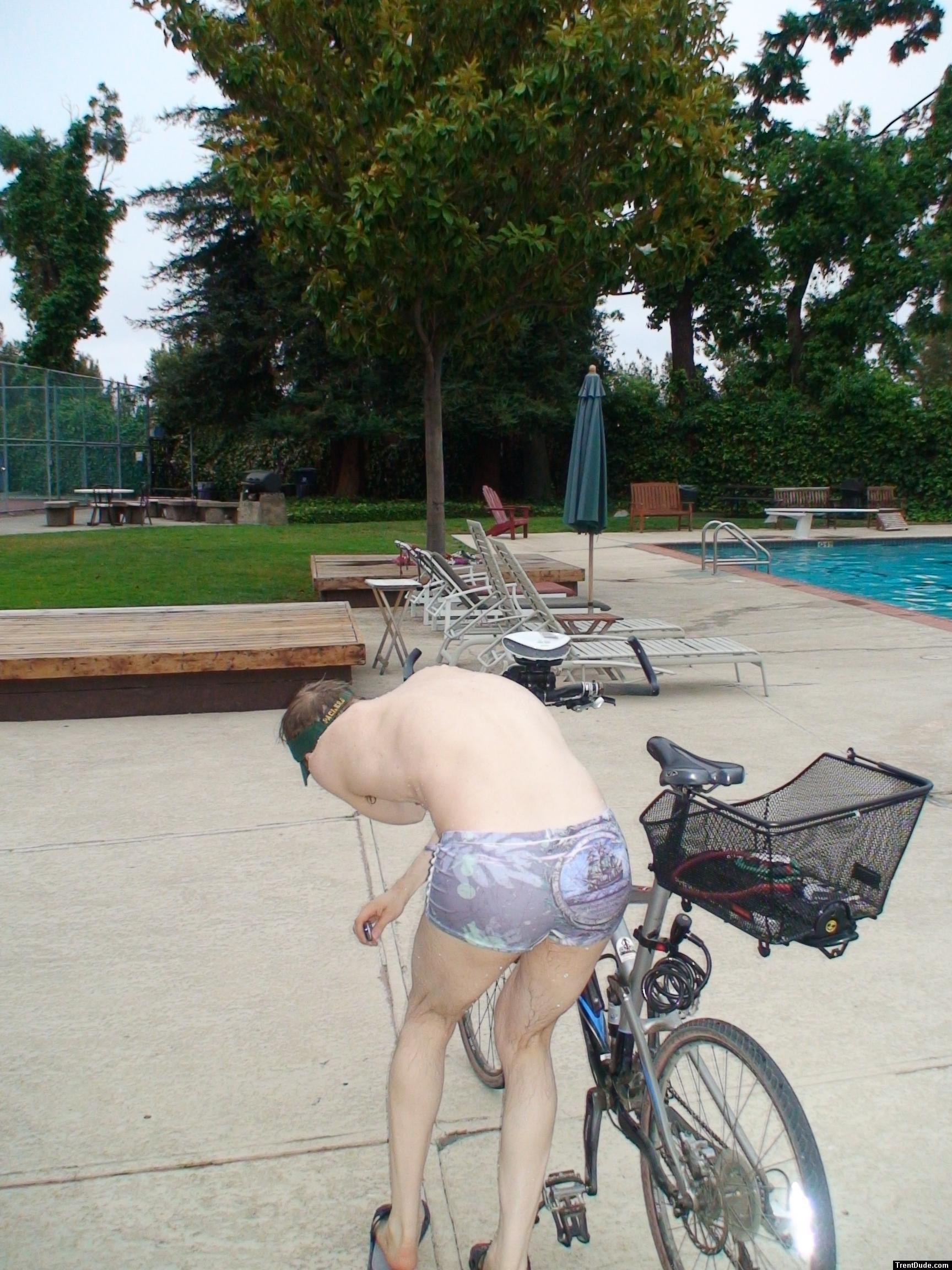 checking the bike