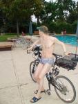 Pirates swimsuit by designer Ami Sanzuri, and Specialized bike