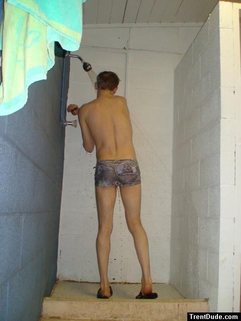 about to shower (Pirates swimsuit by designer Ami Sanzuri)