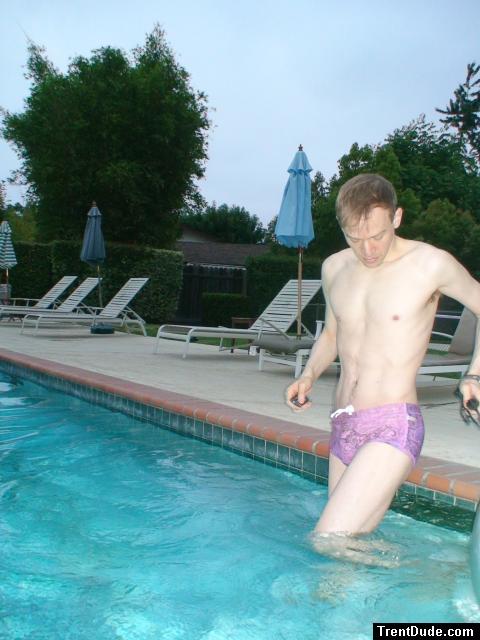 in a new Ami Sanzuri Swimwear Square Cut Trunk (MCMX Purple Size Medium)