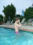 after swimming in a Ami Sanzuri Swimwear Square Cut Trunk (MCMX Purple Size Medium)