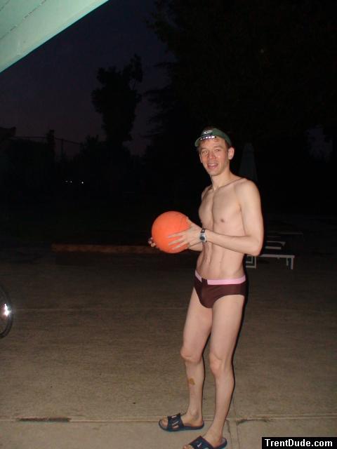 Basketball and Ami Sanzuri punta del sol brief (smiling on his birthday!)