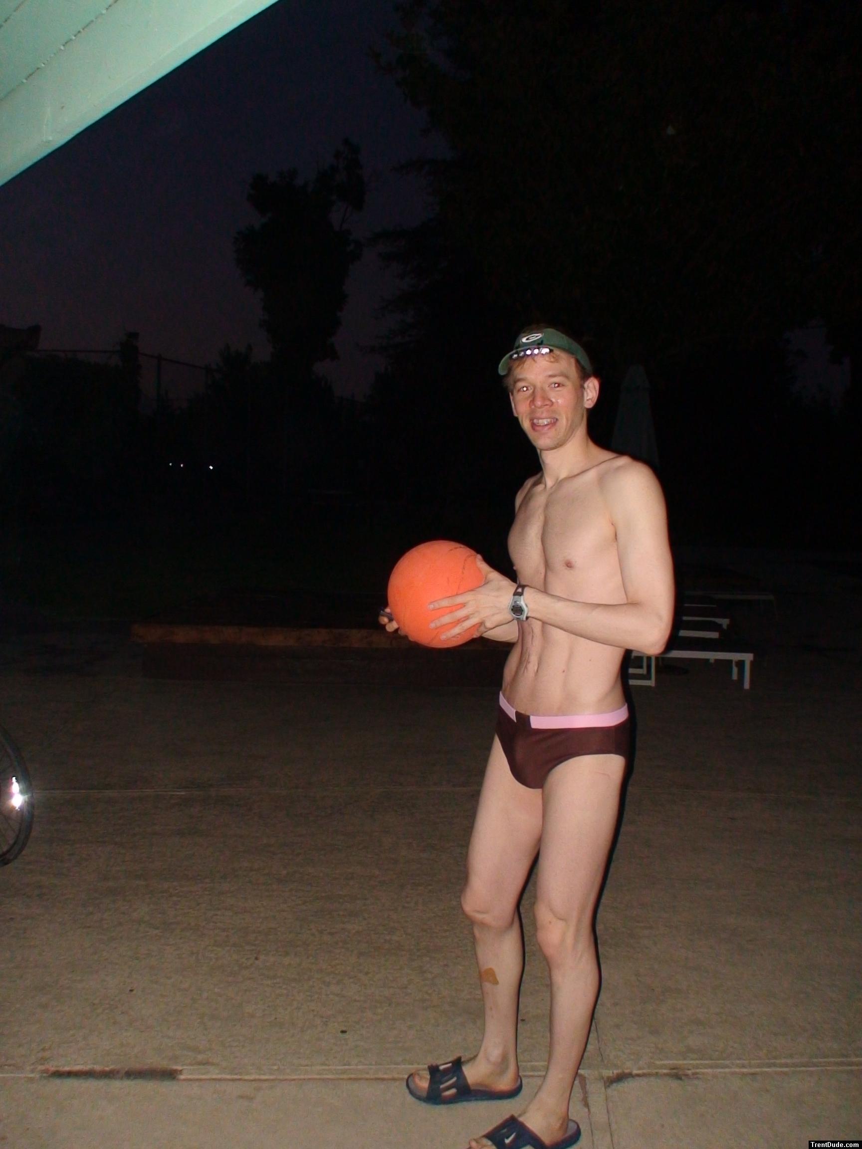 Basketball and Ami Sanzuri punta del sol brief (smiling on his birthday!)