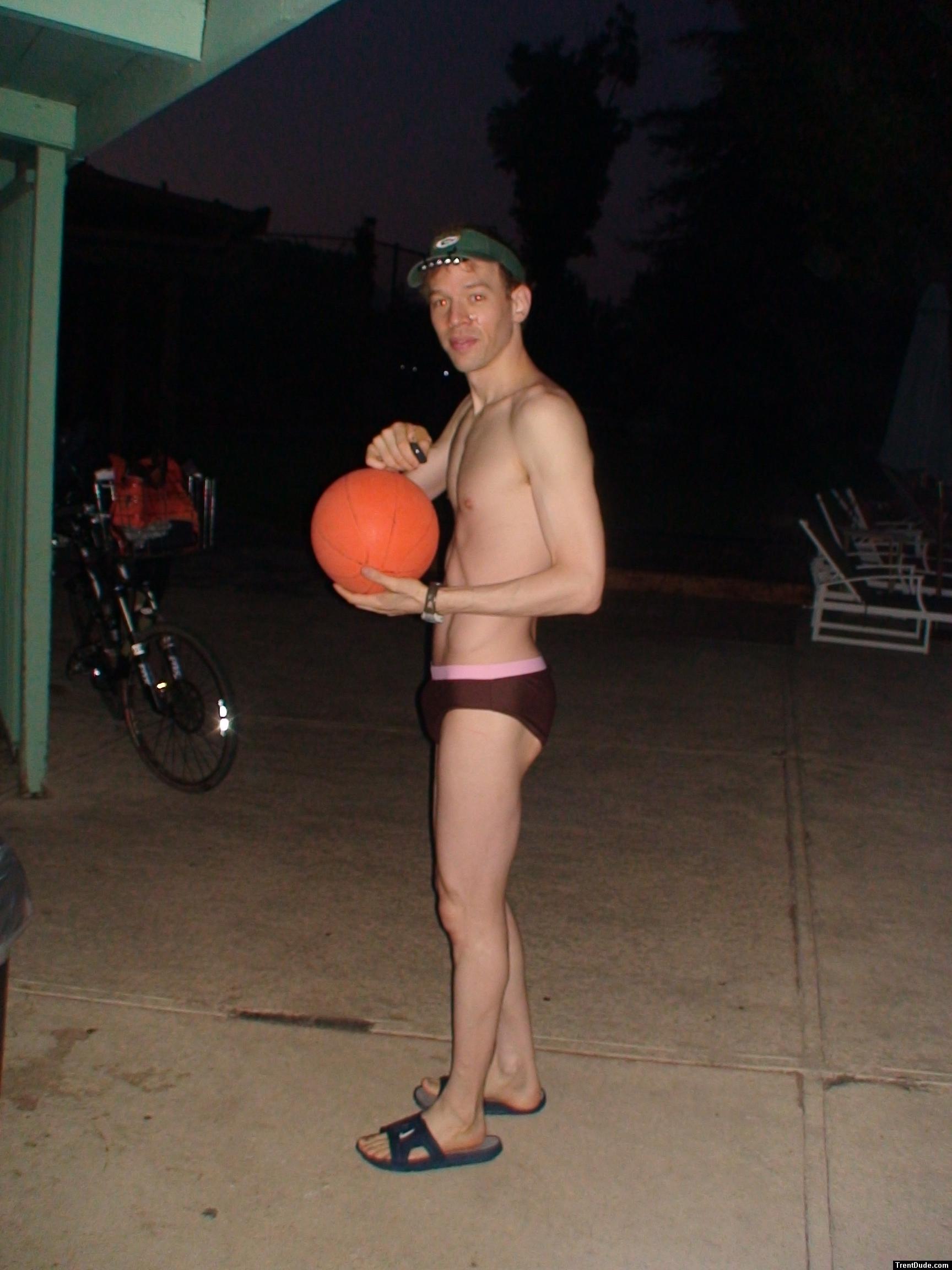 Basketball and Ami Sanzuri brief, and visor with LED lights