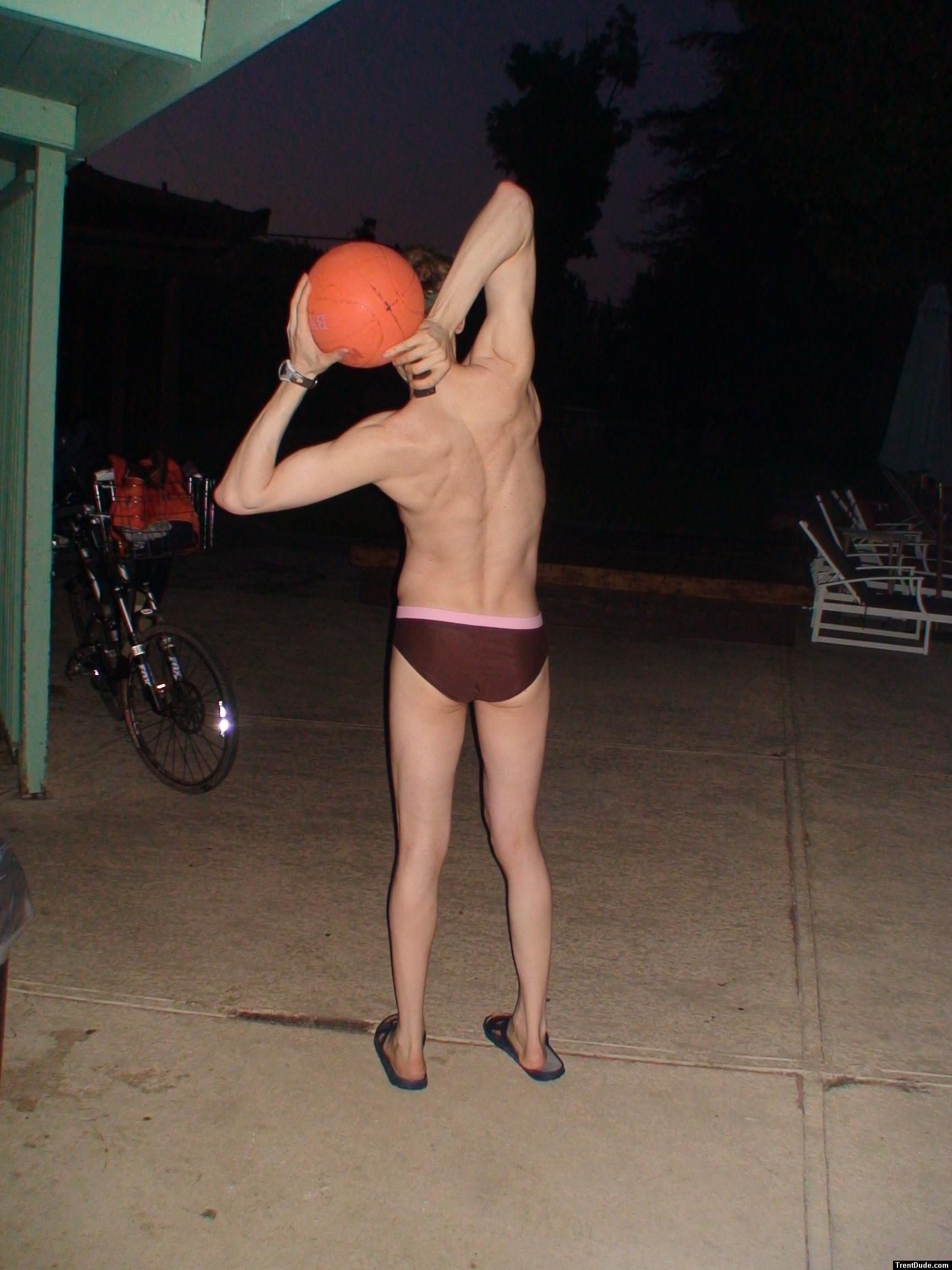 Basketball and Ami Sanzuri brief (rear)