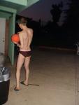 Basketball and Ami Sanzuri brief (rear)