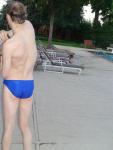  after a swim in a blue speedo (rear)