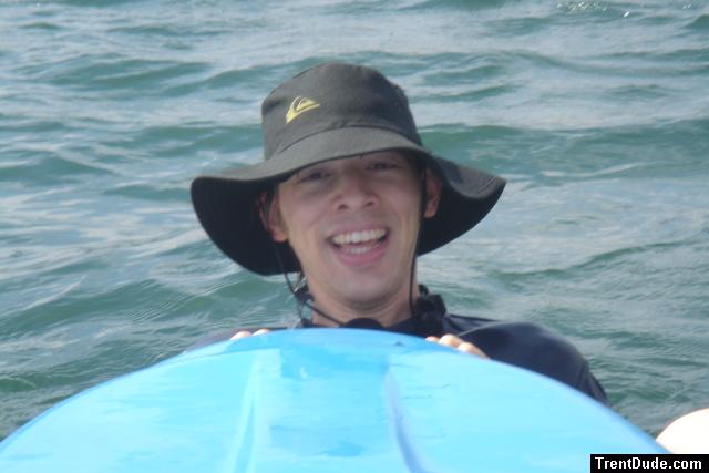 !Trent swimming in a quarry.  Austin, Texas