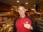 Whole Foods grocery store, Scottsdale, AZ (drinking wheat grass)!