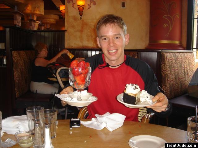Cheesecake factory, Scottsdale, Arizona! [I shared the cake with 8 other people, but the Strawberries were all mine :) ]