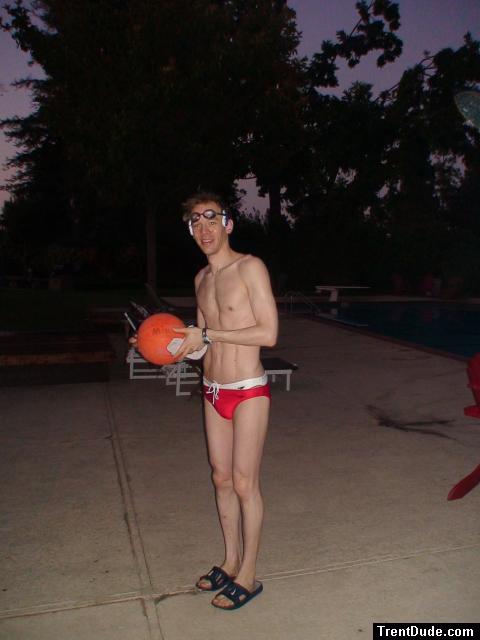 Water polo Dude in a red speedo (best)